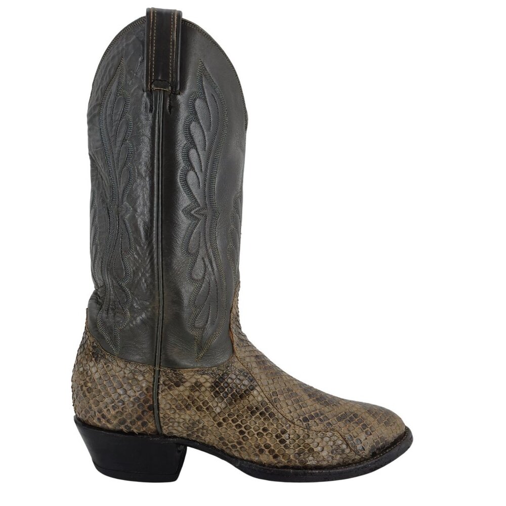 Vintage Anaconda Snakeskin Tony Lama Mens 9E Gold Label Cowboy Western Boots CBC - Picture 8 of 16